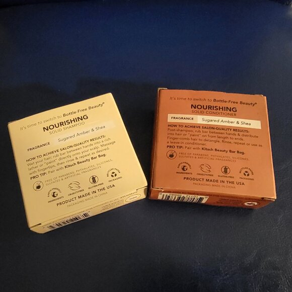 NWT 2-Pack Kitsch Solid Hair Castor Oil Shampoo and Conditioner Care Bars - Picture 6 of 10